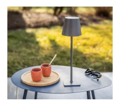 OZALIDE - Aliki - lampe à poser tactile et rechargeable - gris anthracite