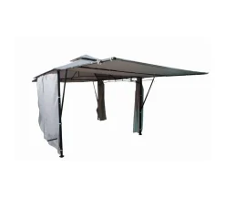 OZALIDE - Tonnelle 3x3m - acier - gris anthracite - merida