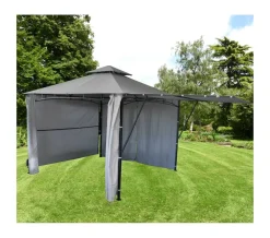 OZALIDE - Tonnelle 3x3m - acier - gris anthracite - merida