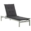 PARIS PRIX - Coussin de chaise longue "hanna" 193cm gris foncé