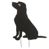 PARIS PRIX - Décoration de jardin en métal "chien" 76cm noir