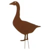 PARIS PRIX - Décoration de jardin "canard" 60cm marron rouille