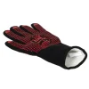 PARIS PRIX - Gant anti chaleur "barbecue" 32cm rouge & noir