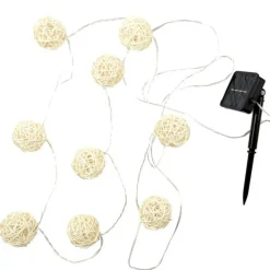 PARIS PRIX - Guirlande lumineuse 'solaire" 165cm beige