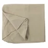 PARIS PRIX - Housse pour pouf "monaco" 105x105cm naturel