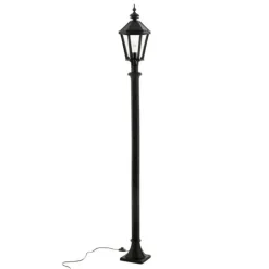 PARIS PRIX - Lampadaire d'extérieur poteau "lanterne" 210cm noir