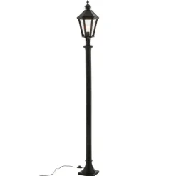 PARIS PRIX - Lampadaire d'extérieur poteau "lanterne" 210cm noir