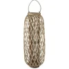 PARIS PRIX - Lanterne design en bois "willow" 96cm gris