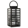 PARIS PRIX - Lanterne design en métal "black forest" 24cm noir