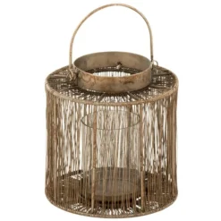PARIS PRIX - Lanterne vintage en métal "freyo" 27cm bronze