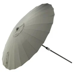 PARIS PRIX - Parasol design "palmetto" 270cm gris