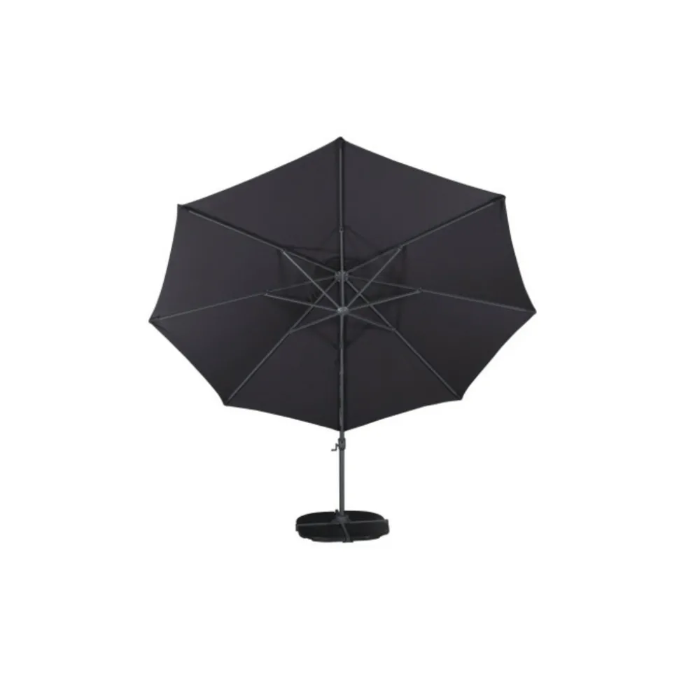 PARIS PRIX - Parasol déporté rotatif "leeds" 345cm noir