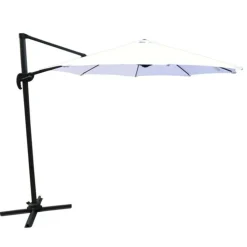 PARIS PRIX - Parasol déporté rotatif "leeds" 300cm blanc