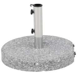 PARIS PRIX - Pied de parasol moucheté rond "stathera" 50cm gris