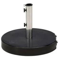 PARIS PRIX - Pied de parasol rond en granite "stathera" 50cm gris