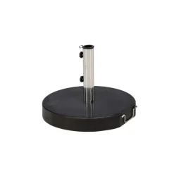 PARIS PRIX - Pied de parasol rond en granite "stathera" 50cm gris