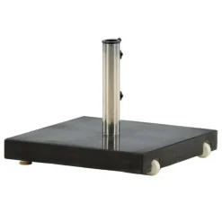 PARIS PRIX - Pied de parasol carré en granite "stathera" 50cm gris