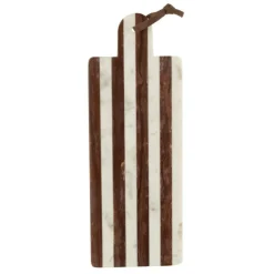 PARIS PRIX - Planche à découper marbre "streepy" 45cm marron