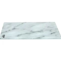 PARIS PRIX - Planche à découper en verre "marbre" 40cm blanc