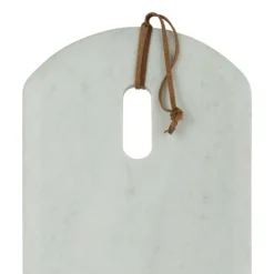 PARIS PRIX - Planche à découper en marbre "puglia" 60cm blanc