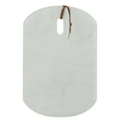 PARIS PRIX - Planche à découper en marbre "puglia" 45cm blanc
