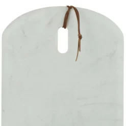 PARIS PRIX - Planche à découper en marbre "puglia" 45cm blanc