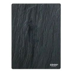 PARIS PRIX - Planche à découper en verre "ardoise" 40cm noir