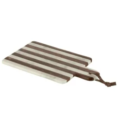 PARIS PRIX - Planche à découper marbre "streepy" 41cm marron