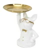 PARIS PRIX - Statuette & vide-poche "bulldog ii" 21cm blanc