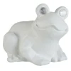 PARIS PRIX - Statuette déco "grenouille assise" 37cm blanc
