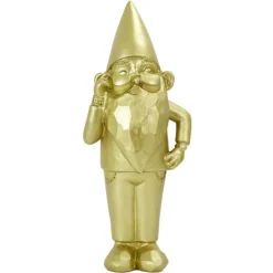 PARIS PRIX - Statuette design "nain de jardin star" 33cm or