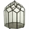 PARIS PRIX - Terrarium en verre vintage "brisla" 38cm noir