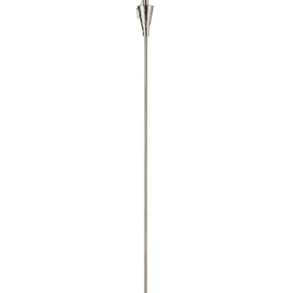 PARIS PRIX - Torche de jardin design "conique" 156cm argent