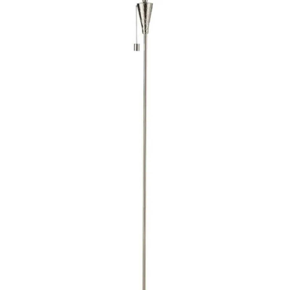 PARIS PRIX - Torche de jardin design "conique" 156cm argent