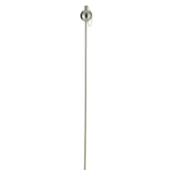 PARIS PRIX - Torche de jardin en acier "boule" 150cm argent