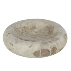 PARIS PRIX - Vide-poche en marbre "bali" 25cm beige