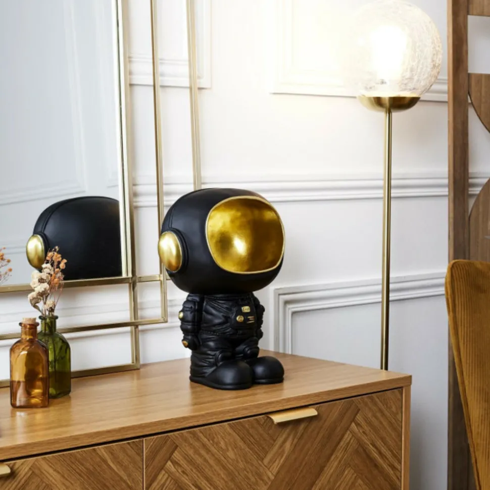 PARIS PRIX - Vide-poche statue "astronaute" 28cm noir
