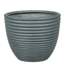 PASSION FOR POTTERY - Pot Regina avec relief 04 gris foncé D.44xH.36cm