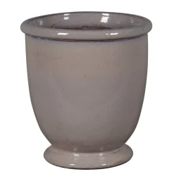 PASSION FOR POTTERY - Pot de fleurs émaillé Shanghai 13-01L, coloris lilas - D.49xH.53cm