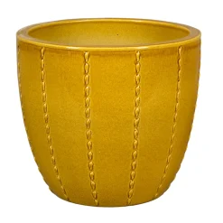 PASSION FOR POTTERY - Pot émaillé en grès Séoul 10-01T Ocre - D.38xH.34cm