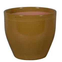PASSION FOR POTTERY - Pot de fleurs Corsica 01F, grès émaillé, coloris beige - D.31xH.30,5cm