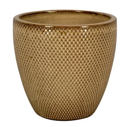 PASSION FOR POTTERY - Pot émaillé en grès Busan 1-01M Marron - D.23xH.20,5cm