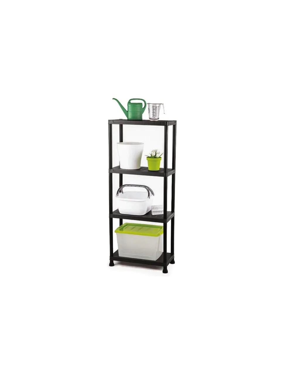 PEREL - Etagère de rangement - 60 x 30 x 138 cm - 4 étagères