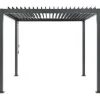 Pergola bioclimatique gaya - structure en aluminium et en acier - 290x290xh240 cm - gris