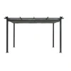 Pergola en aluminium cordoba - gris - 4 x 3 m