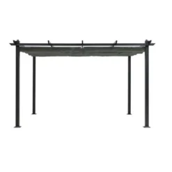 Pergola en aluminium cordoba - gris - 4 x 3 m