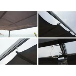 Pergola en aluminium cordoba - gris - 4 x 3 m