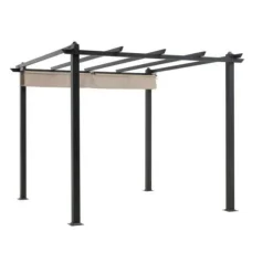 Pergola en aluminium cordoba - beige - 3 x 3 m