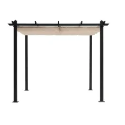 Pergola en aluminium cordoba - beige - 3 x 3 m