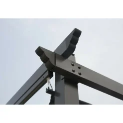 Pergola kiba avec toit déroulant - gris - 3 x 3 m